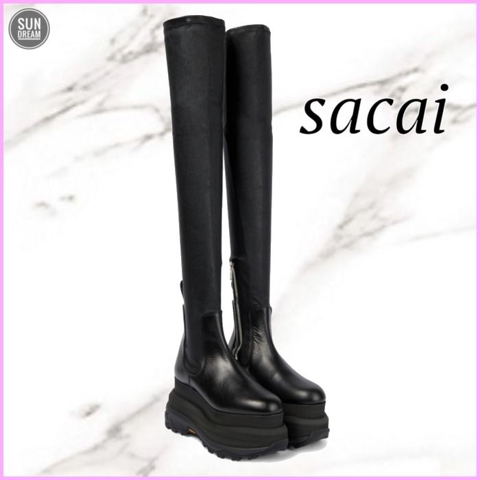 ☆sacai☆ストレッチ ロングブーツ (sacai/ロングブーツ) 97543183