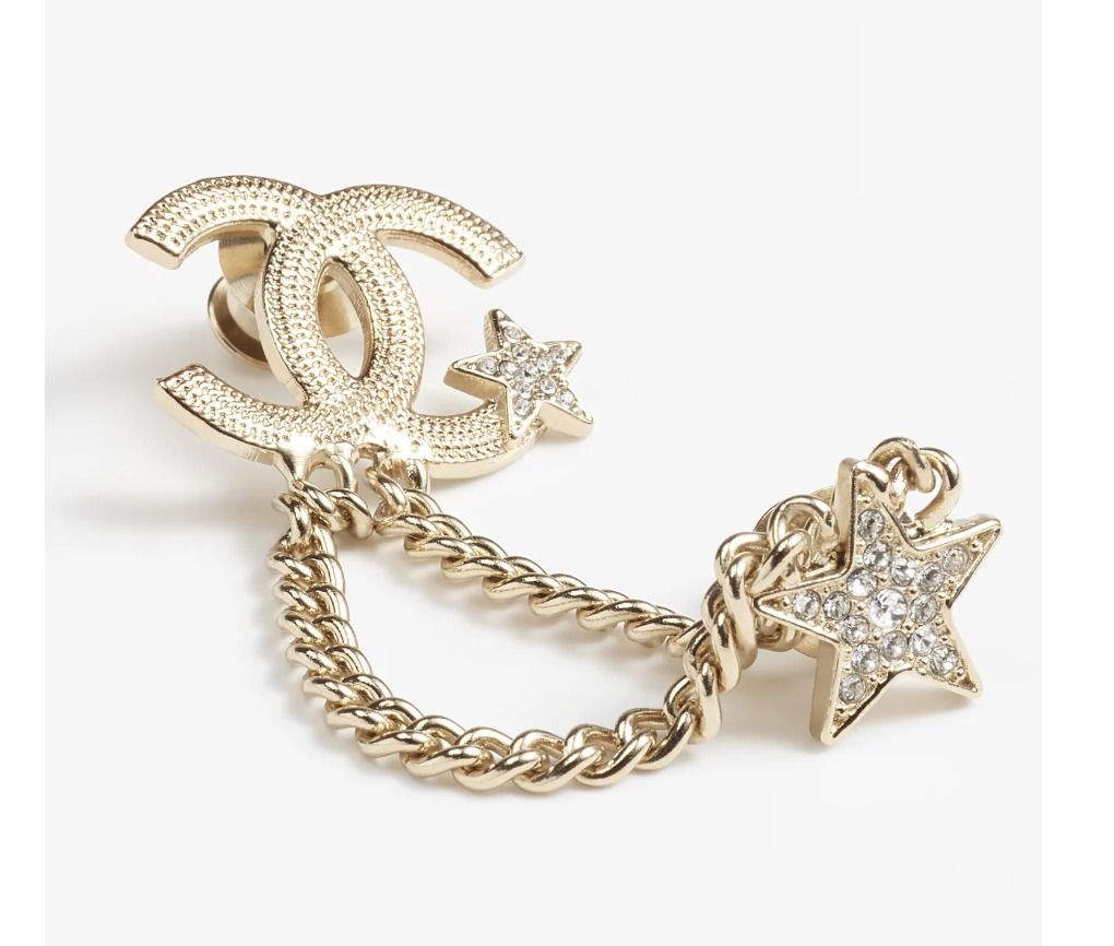 CHANEL ブローチ 星 スター cc ロゴ チェーン ゴールド ギフト