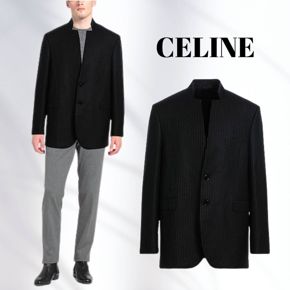 関税込☆送料無 CELINE テーラードジャケット black (CELINE