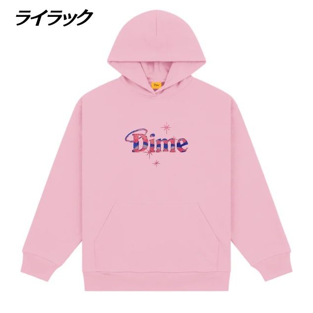 [美品]Dime ダイム ロゴプルオーバーパーカー フーディー pink ピンク