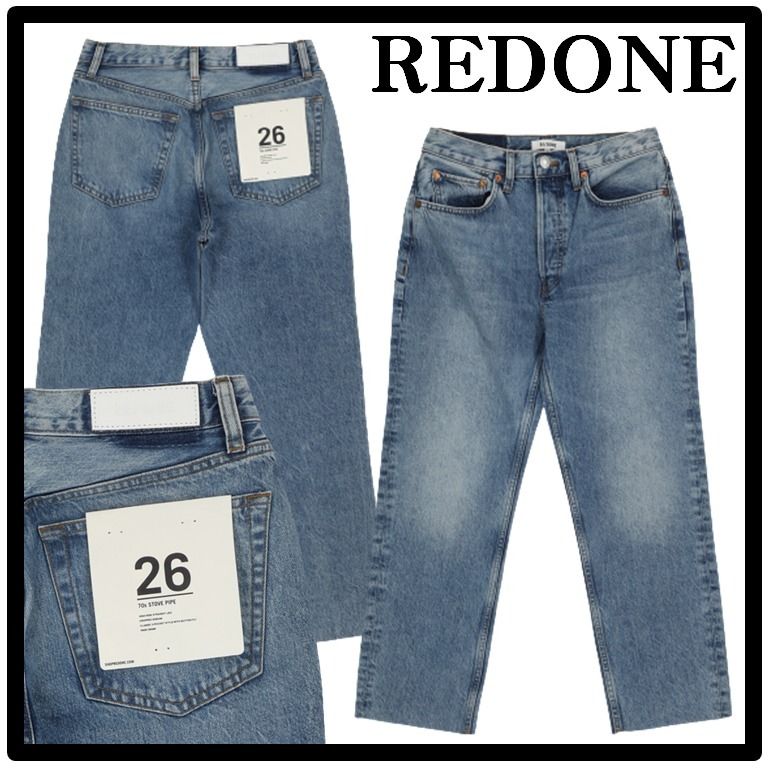 ☆送料・関税込☆REDONE☆HIGH RISE STOVE PIPE JEANS☆デニム☆ (RE ...