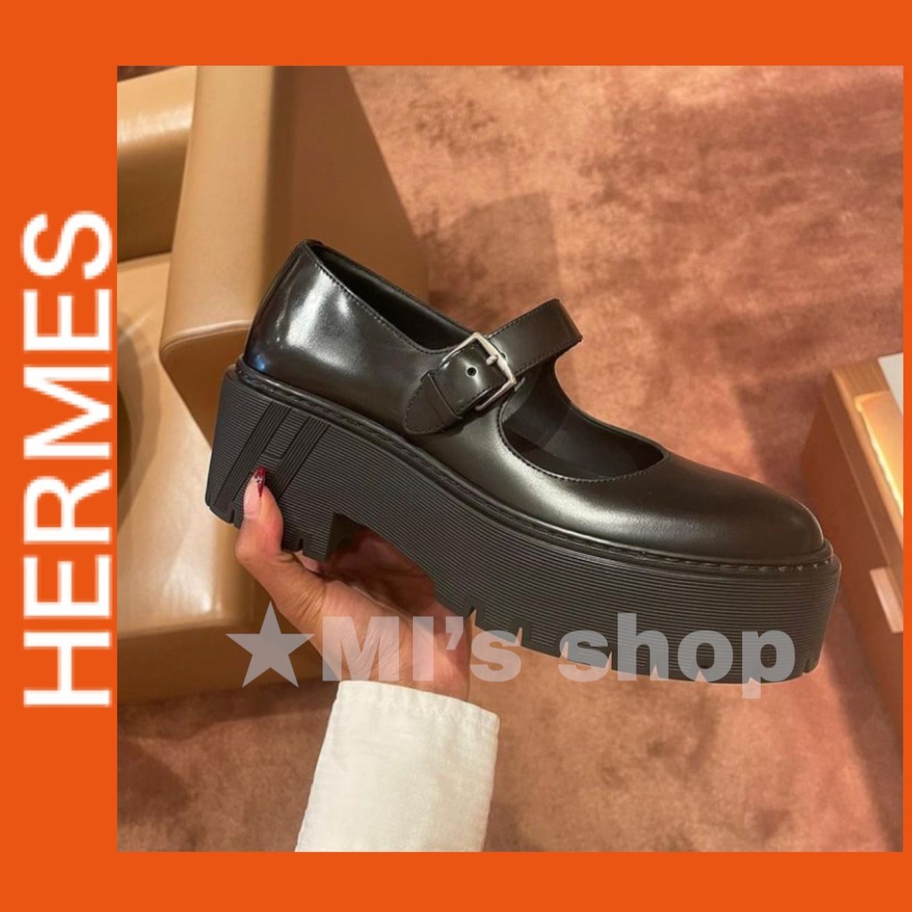 〈上品なシューズ♪〉HERMES メリージェーン メリージェーン HERMES(エルメス) 靴・シューズ(レディース