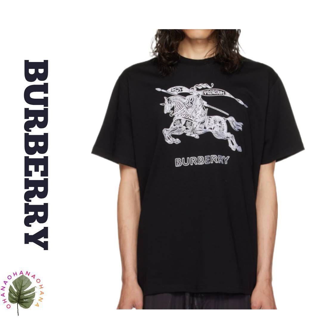 ★BURBERRY★EKD ロゴ刺繍 Tシャツ（Black） ☆BURBERRY☆EKD ロゴ刺繍 Tシャツ（Black） (Burberry/Tシャツ