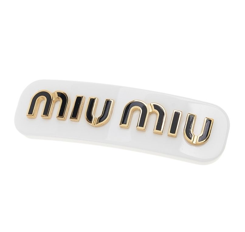 【完売必至】Miu Miu ロゴ ヘアクリップ ミュウミュウ Miu Miu MIUMIU ヘアクリップ 5JF136 2F6T メタル