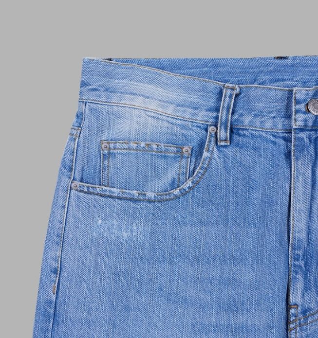 デニム・ジーパン THE MUSEUM VISITOR STAR DAMAGED BOOTSCUT DENIM PANTS MY666 THE MUSEUM VISITOR STAR DAMAGED BOOTSCUT DENIM PANTS MY666