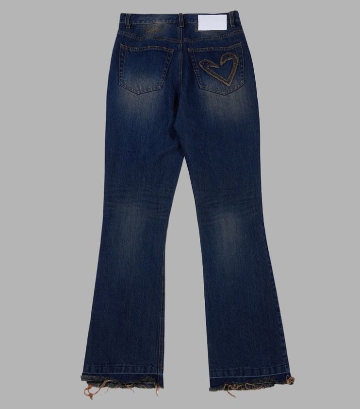 デニム・ジーパン THE MUSEUM VISITOR STAR DAMAGED BOOTSCUT DENIM PANTS MY666 THE MUSEUM VISITOR STAR DAMAGED BOOTSCUT DENIM PANTS MY666
