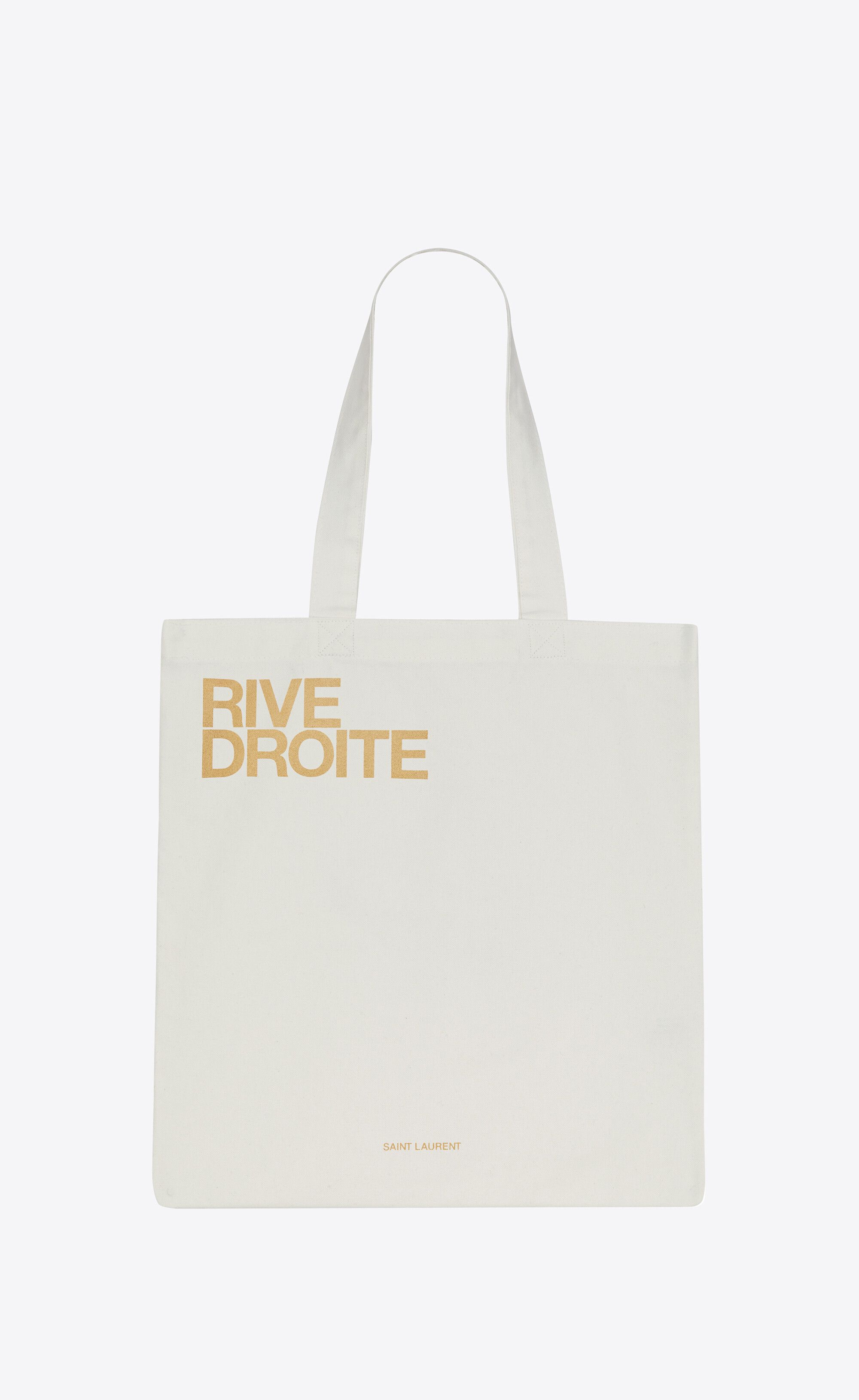 すぐ届く♪Saint Laurent★Rive Droite限定！サブトートバッグ白 すぐ届く♪Saint Laurent☆Rive Droite限定！サブトートバッグ白