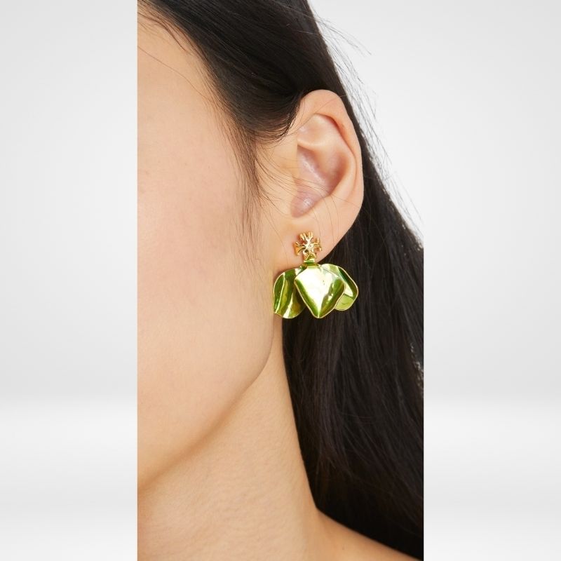 TORY BURCH Roxanne Stud ピアス グリーン 関*送込 トリーバーチ ピアス ROXANNE FRONT-BACK EARRING グリーン系