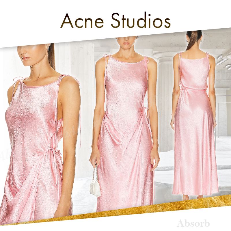 23AW NEW】Acne Studios_women / サテン ストラップドレス (Acne