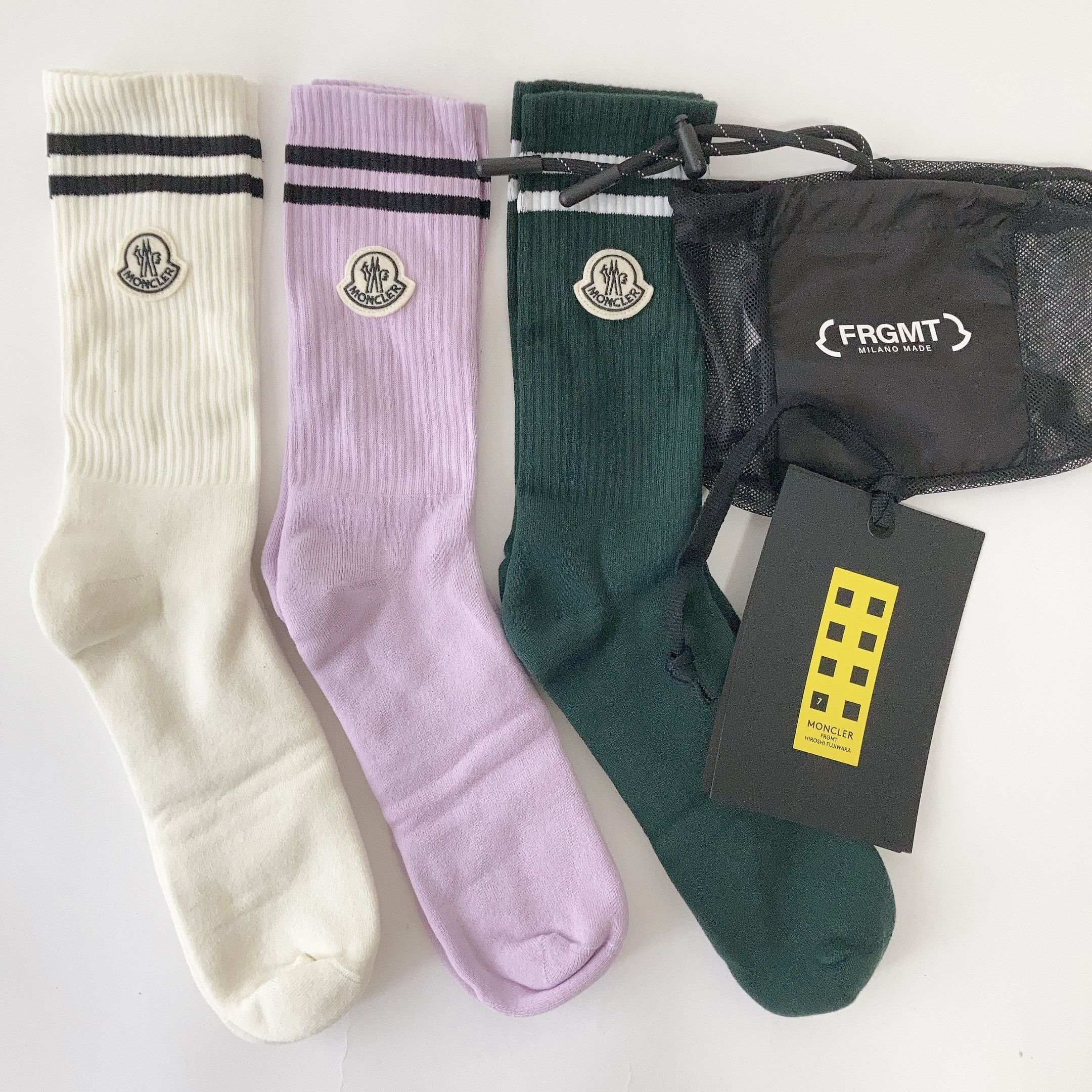 MONCLER×藤原ヒロシ 靴下3足ペア 購入証明書付き - ソックス