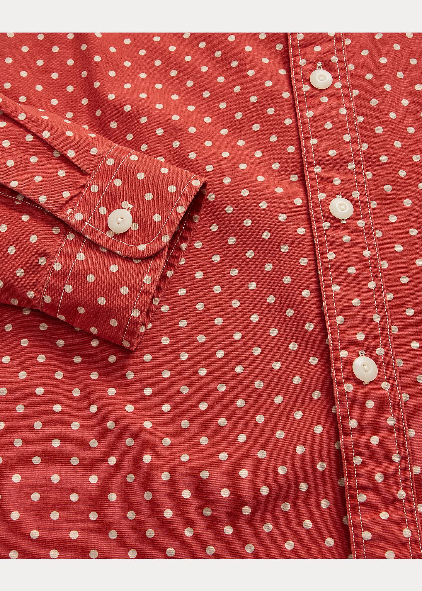 人気 おしゃれに差【RRL】ポルカ ドット ウーブン ワーク シャツ (RRL
