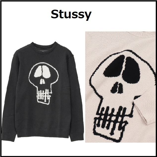 STUSSY】SKULL KNIT CREWNECK SWEATER スカルニット (STUSSY/ニット ...