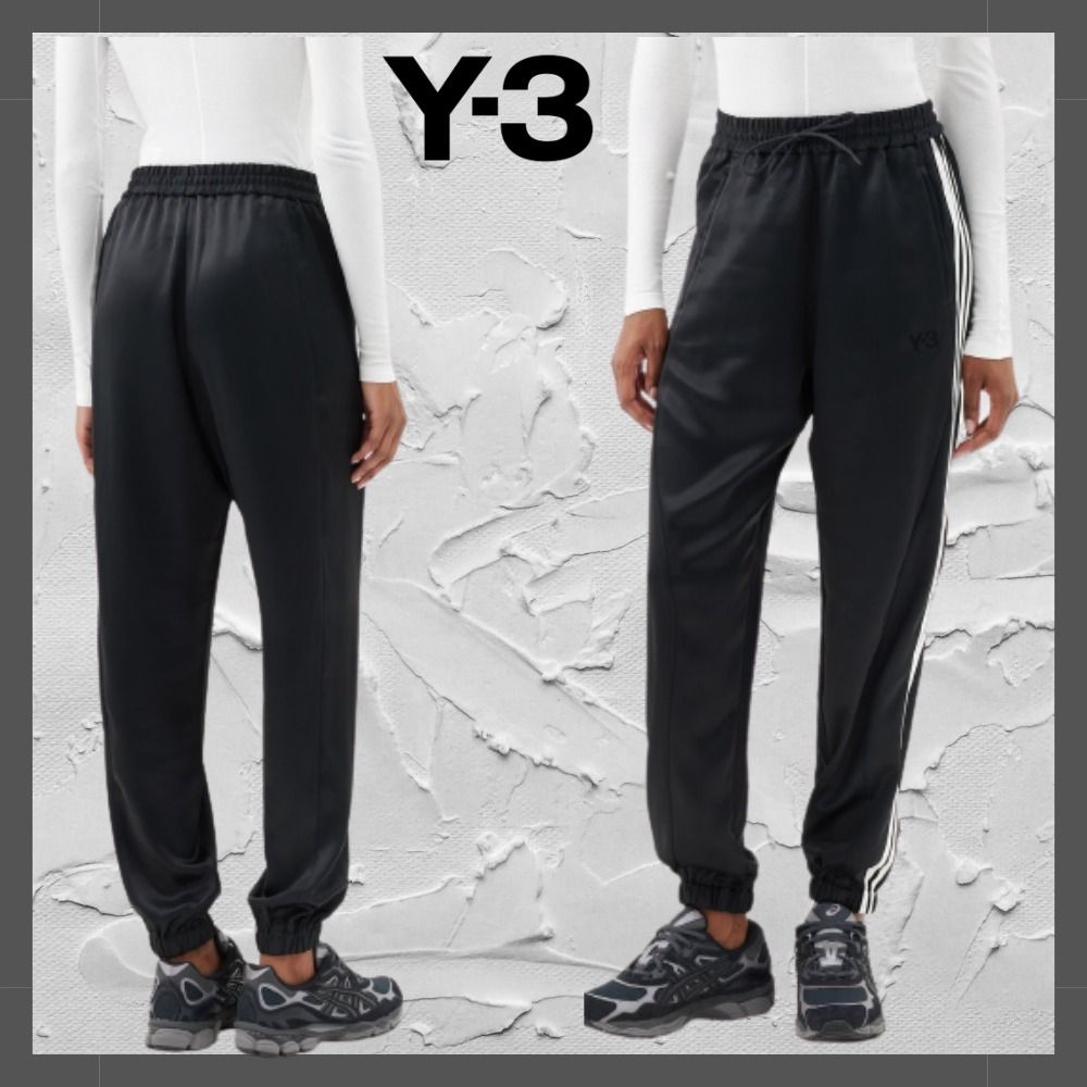 Y-3】スリーストライプスジャージートラックパンツ レディース