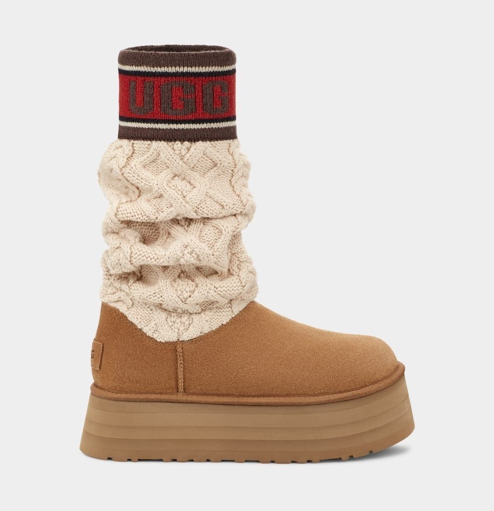 新品未使用  UGG  ニューメル ムートンブーツ アンティカニットワンピ