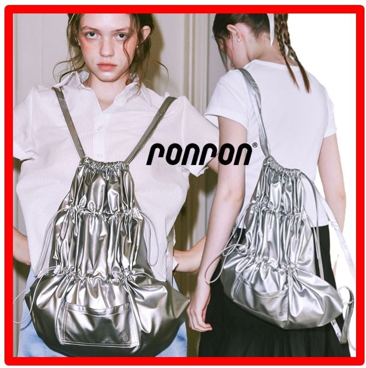 ●RONRON●STRING STOPPER GYM BACKPACK リュック 韓国人気 ☆韓国の人気☆【RONRON】☆STRING STOPPER GYM BACKPACK