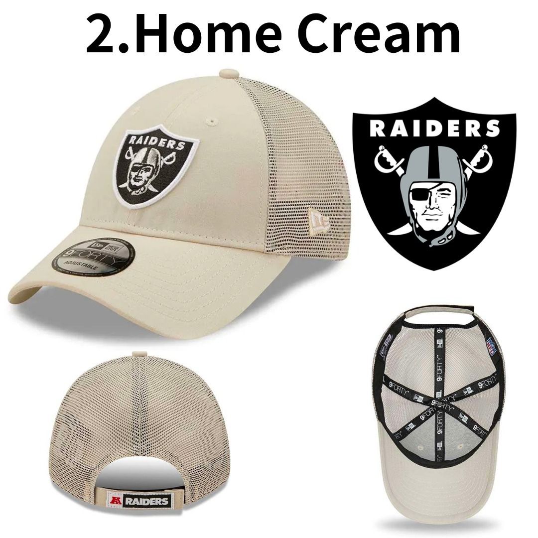 【海外限定】ニューエラ 9FORTY Trucker NFL Las Vegas Raiders New Era Las Vegas Raiders Hypertone Grey 9Forty A-Frame