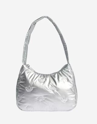 関税込☆adidas☆Puffy Satin Mini Shoulder Bag☆Silver バッグ
