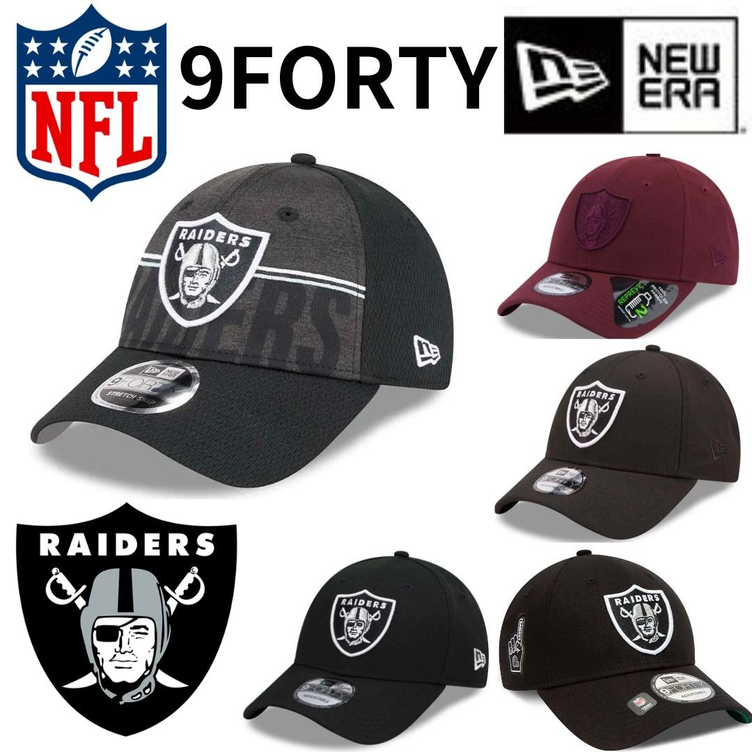 海外限定】ニューエラ NFL ラスベガスレイダース 9FORTY シルバーロゴ-