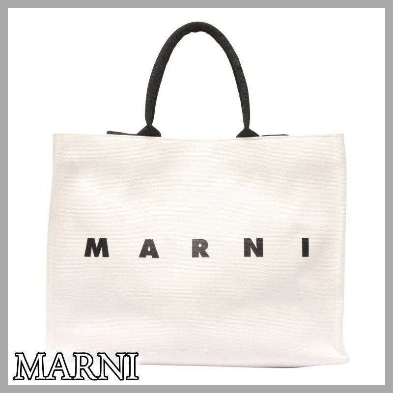 【MARNI】雑誌掲載！コットンロゴトートバッグ★国内発関税込 MARNI】雑誌掲載！コットンロゴトートバッグ☆国内発関税込