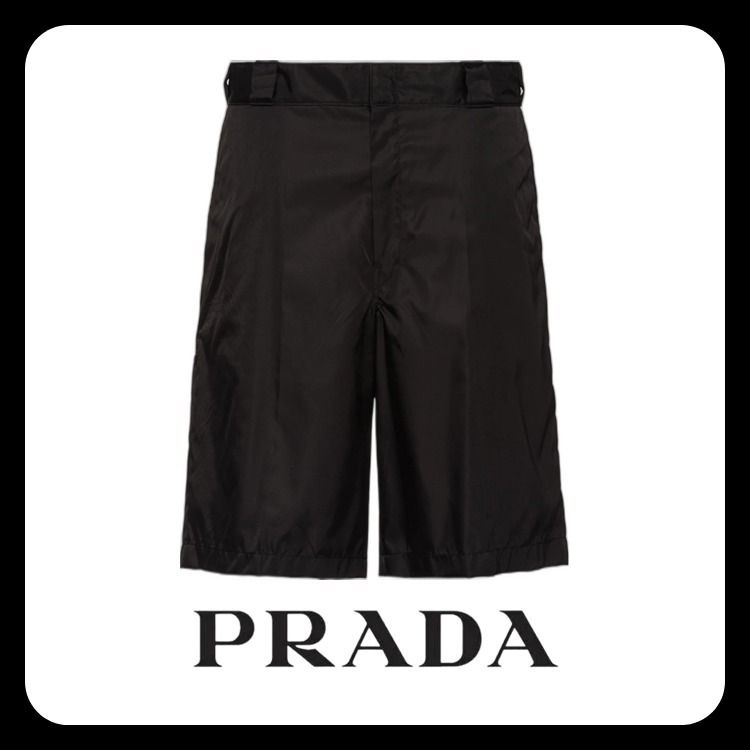 関税送料無料】 PRADA プラダRe-Nylonロゴショートパンツ (PRADA