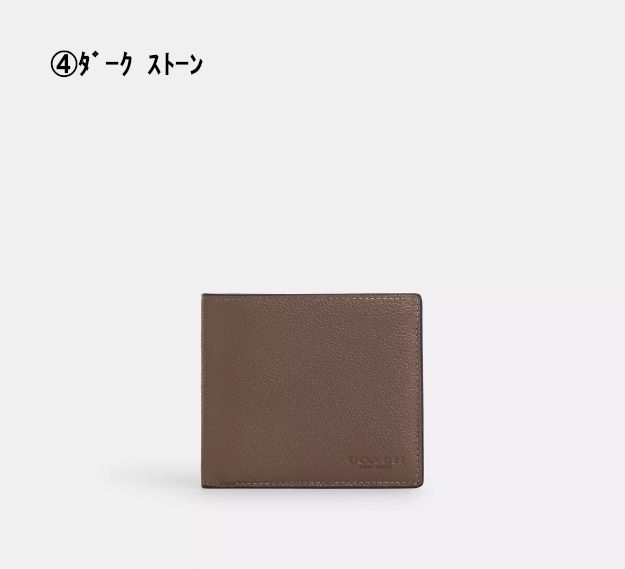 国内即発】大人気！COACH☆メンズ 小銭入れ付 二つ折り財布