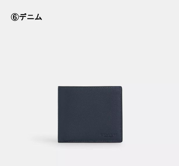 国内即発】大人気！COACH☆メンズ 小銭入れ付 二つ折り財布