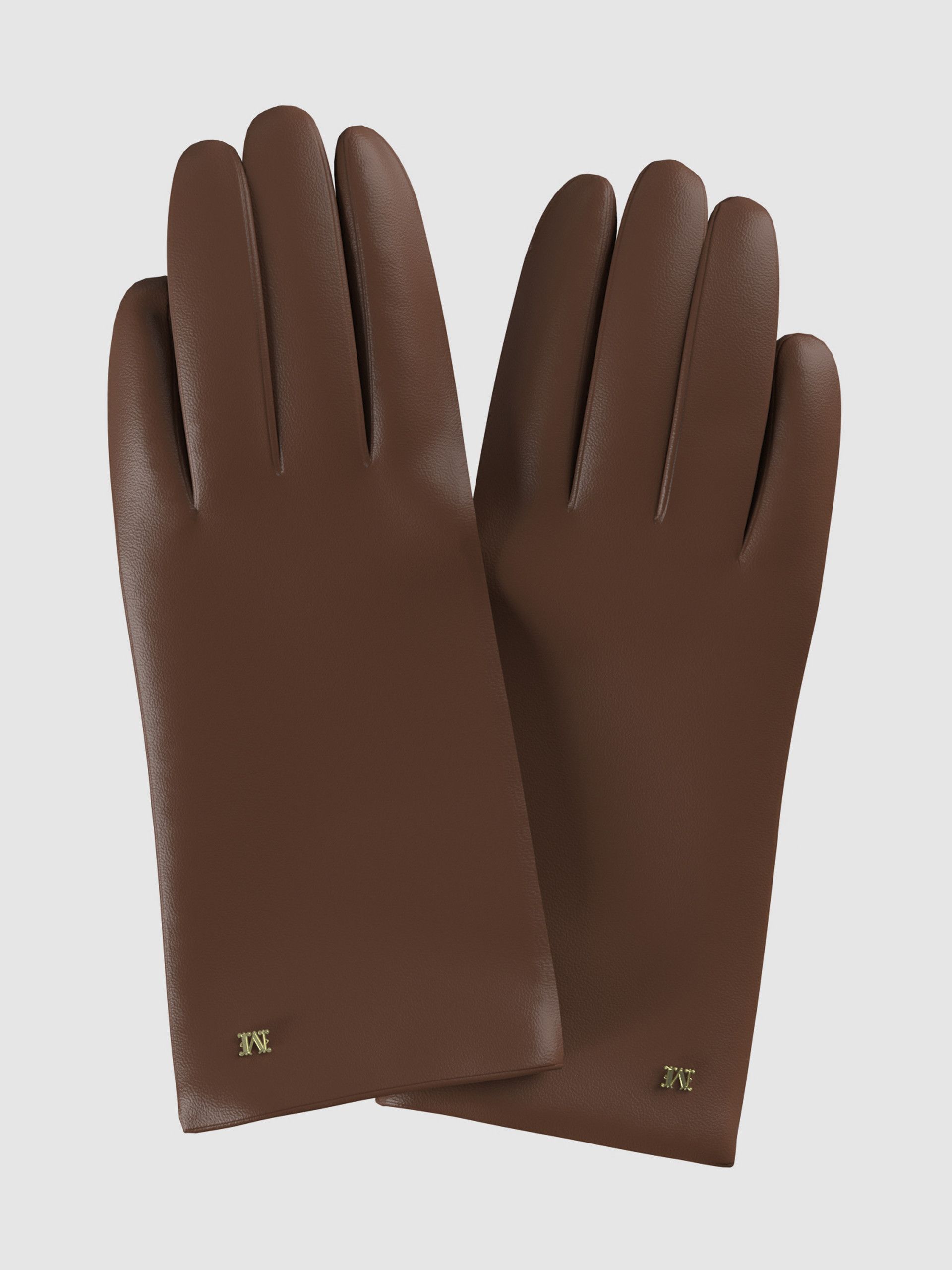 MaxMara ナッパレザーグローブ 手袋 ロゴ ウール SPARATO (Max