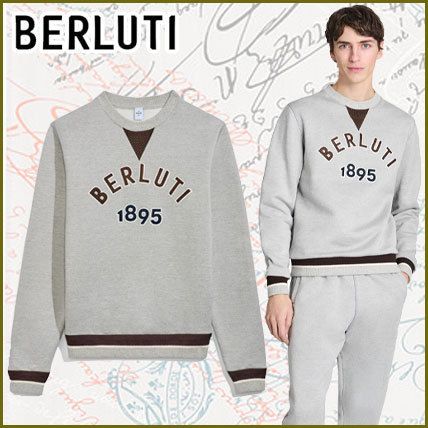 23冬新作☆Berluti☆カレッジ ロゴ スウェットシャツ/トレーナー
