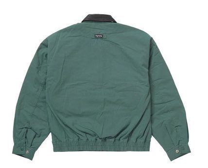 Supreme Leather Collar Utility Jacket (FW23) - $238