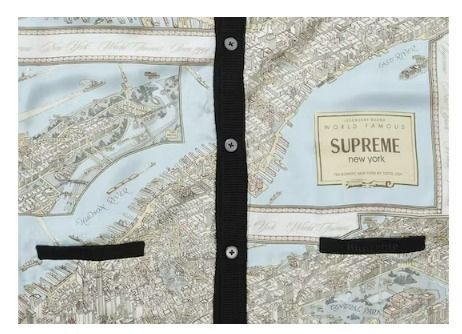 日本国内から発送】FW23 Supreme Silk Map Cardigan (Supreme