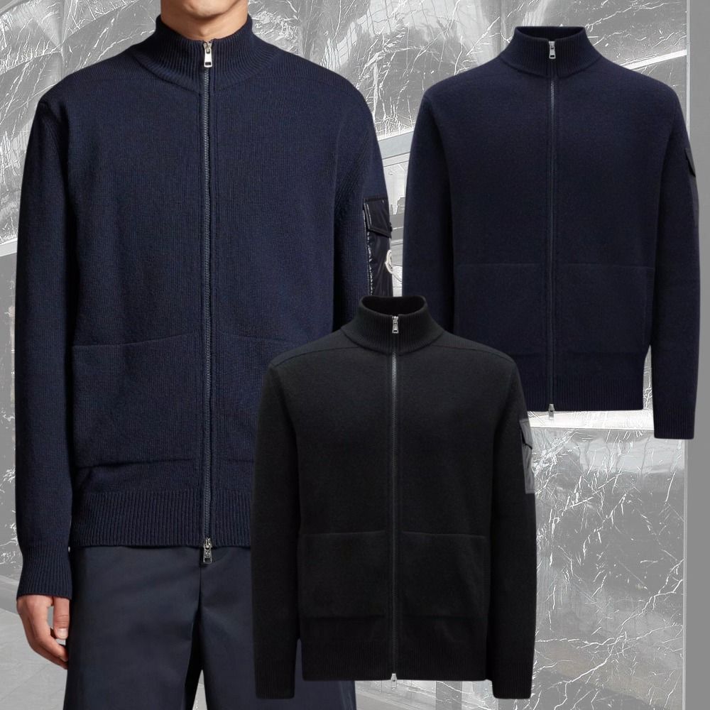 MONCLER】ジップアップ・ウール・カーディガン (MONCLER