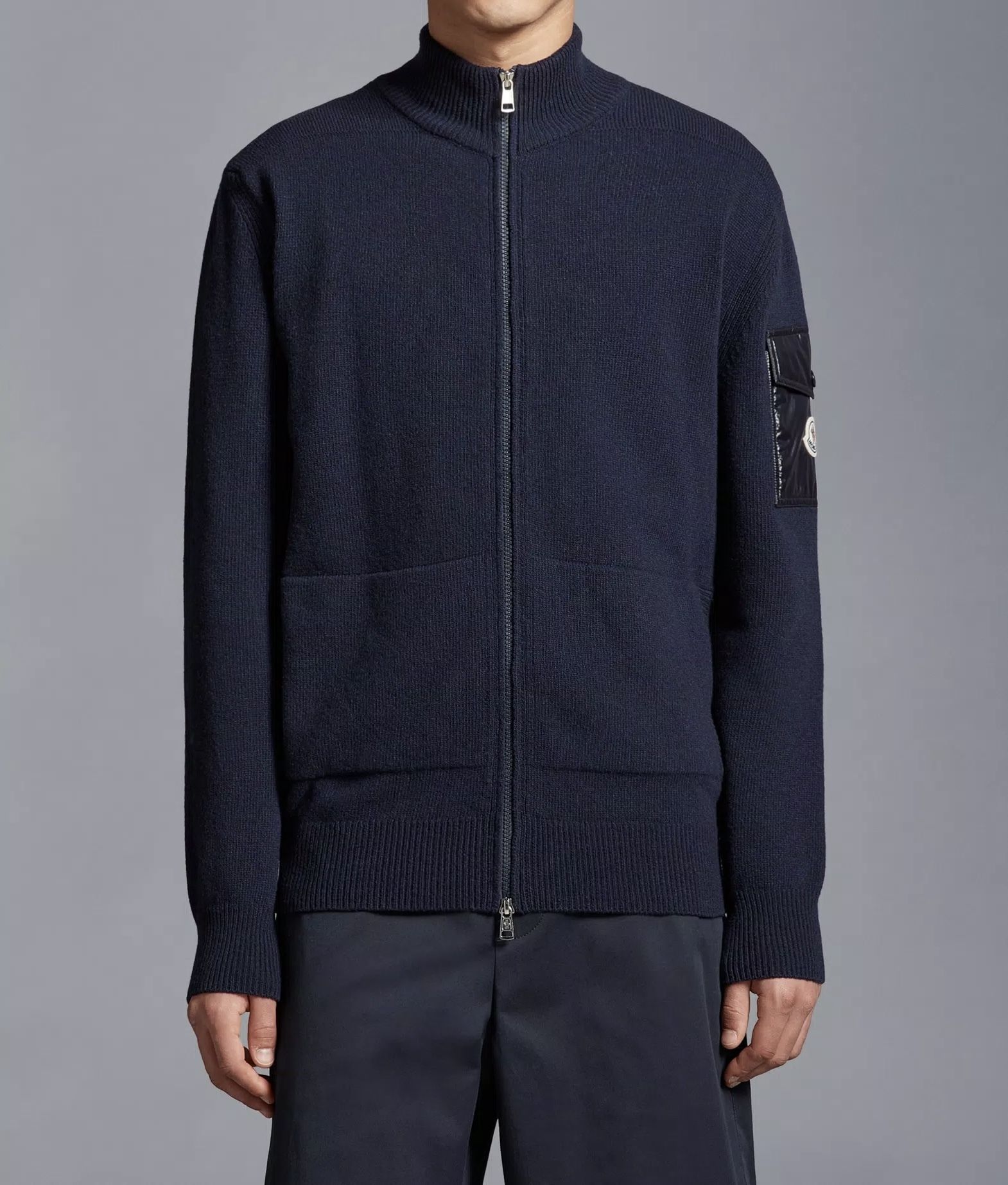 MONCLER】ジップアップ・ウール・カーディガン (MONCLER