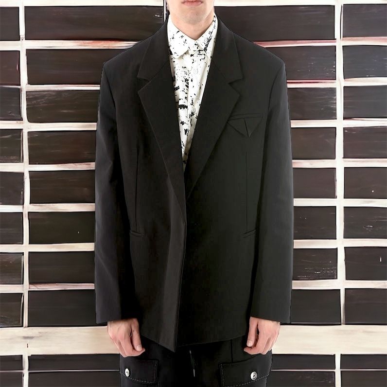 BOTTEGA VENETA☆ストレッチ ナイロンボタンレスブレザー (BOTTEGA