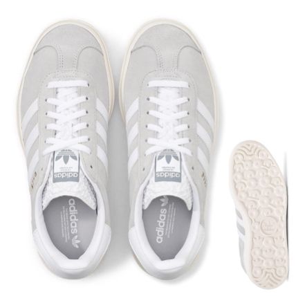 厚底☆ adidas GAZELLE BOLD ゴールドロゴ 黒/グレー 国内発送 厚底☆ adidas GAZELLE BOLD ゴールドロゴ 黒/グレー 国内発送