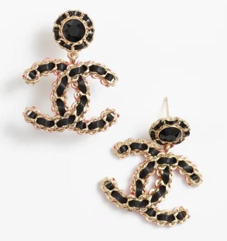 2023/24秋冬◇送料込【CHANEL】ピアスメタルカーフスキン ABB606
