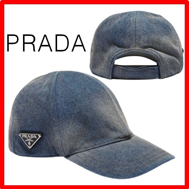 Prada デニム キャップ | ブルー | FARFETCH JP