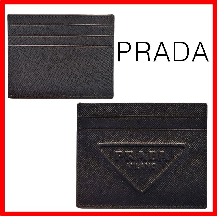 ☆【PRADA】☆サフィアーノ エンボスレザー カードケース☆ (PRADA