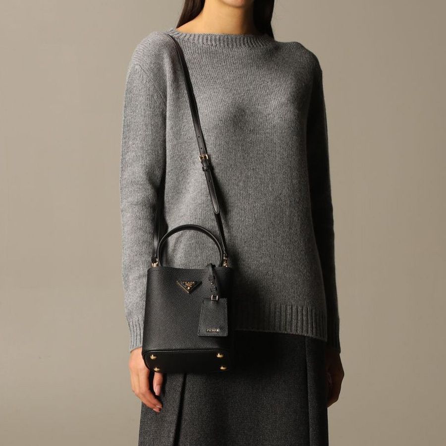 PRADA パニエスモールサフィアーノレザーバッグ (PRADA