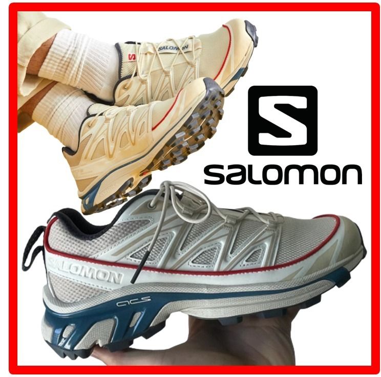 SALOMON★XT-6 スニーカー Almond Milk 送関込み ☆【Salomon】☆XT-6 Expanse Almond Milk Aegean Blue☆22-29