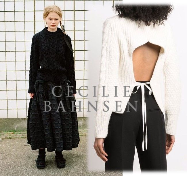 CECILIE BAHNSEN - 【秋冬物 新入荷】『CECILIE BAHNSEN/セシリー バンセン』2023年製ケーブルニットセーター/ニット/セーター/長袖  ホワイト/白 レディース XS【中古】 秋冬 820142の通販 by キッズセカンズ＆セカンズ ラクマ店｜セシリーバンセンならラクマ