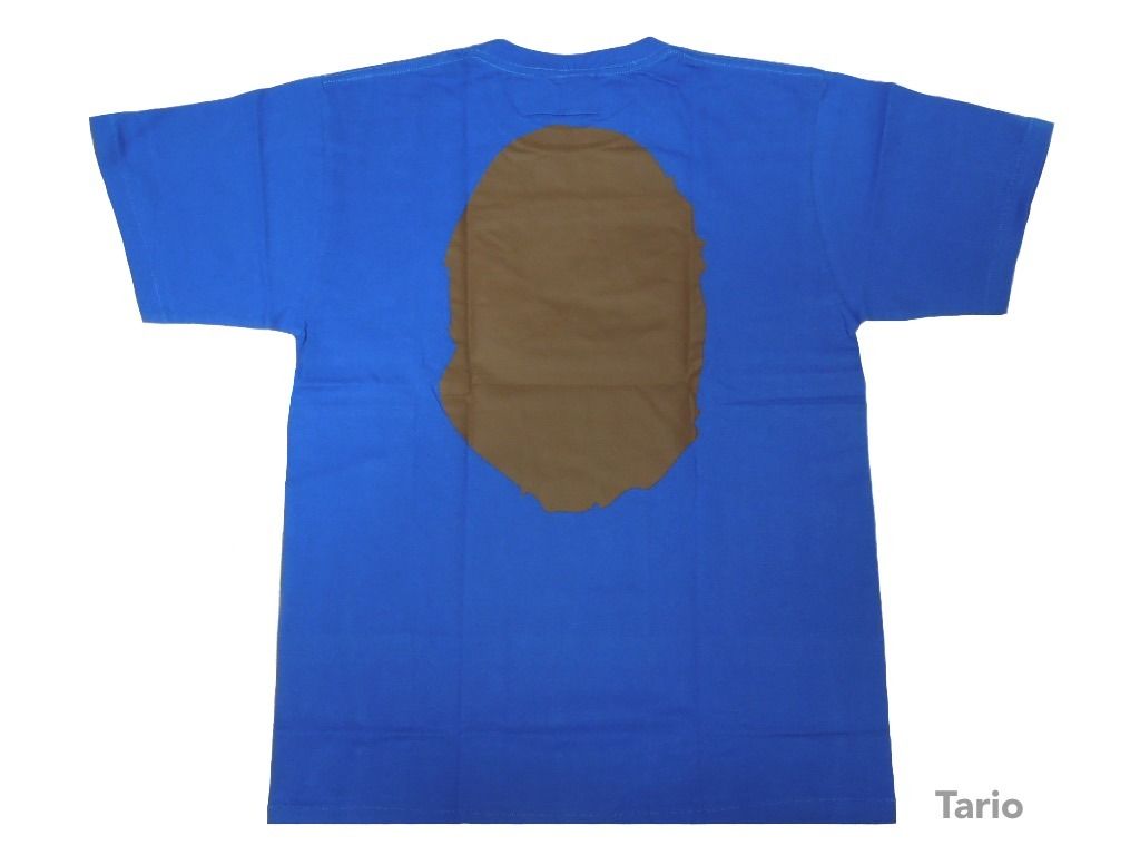 A BATHING APEアベイシングエイプ カモ柄迷彩Tシャツブルー青Lサイズ