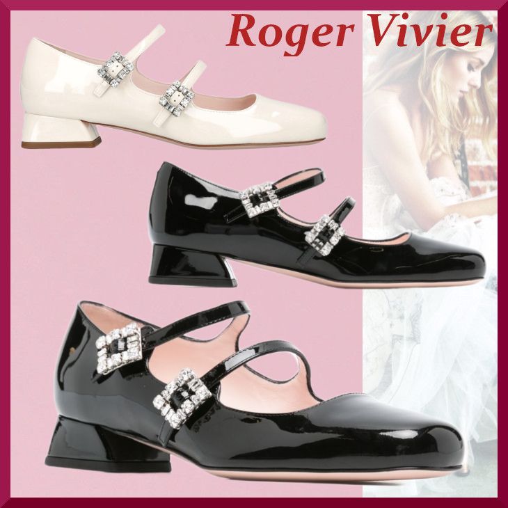Tres Vivier バレエシューズ Roger Vivier Tres Vivier Strassバックル パンプス