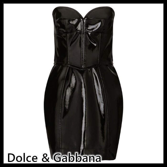 Dolce & Gabbana ショートビスチェドレス エナメル (Dolce