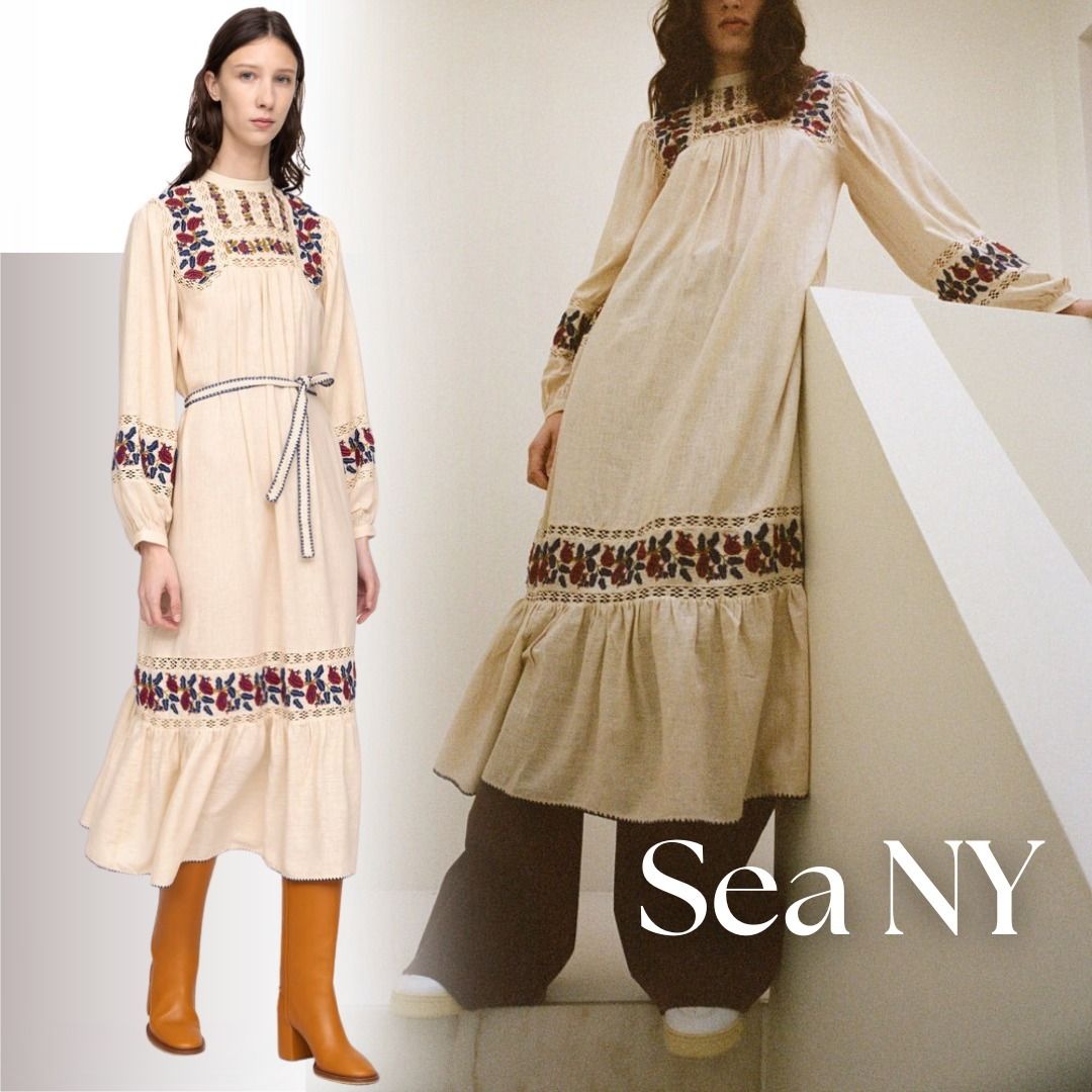 定番 Sea york♡刺繍ワンピース new ワンピース