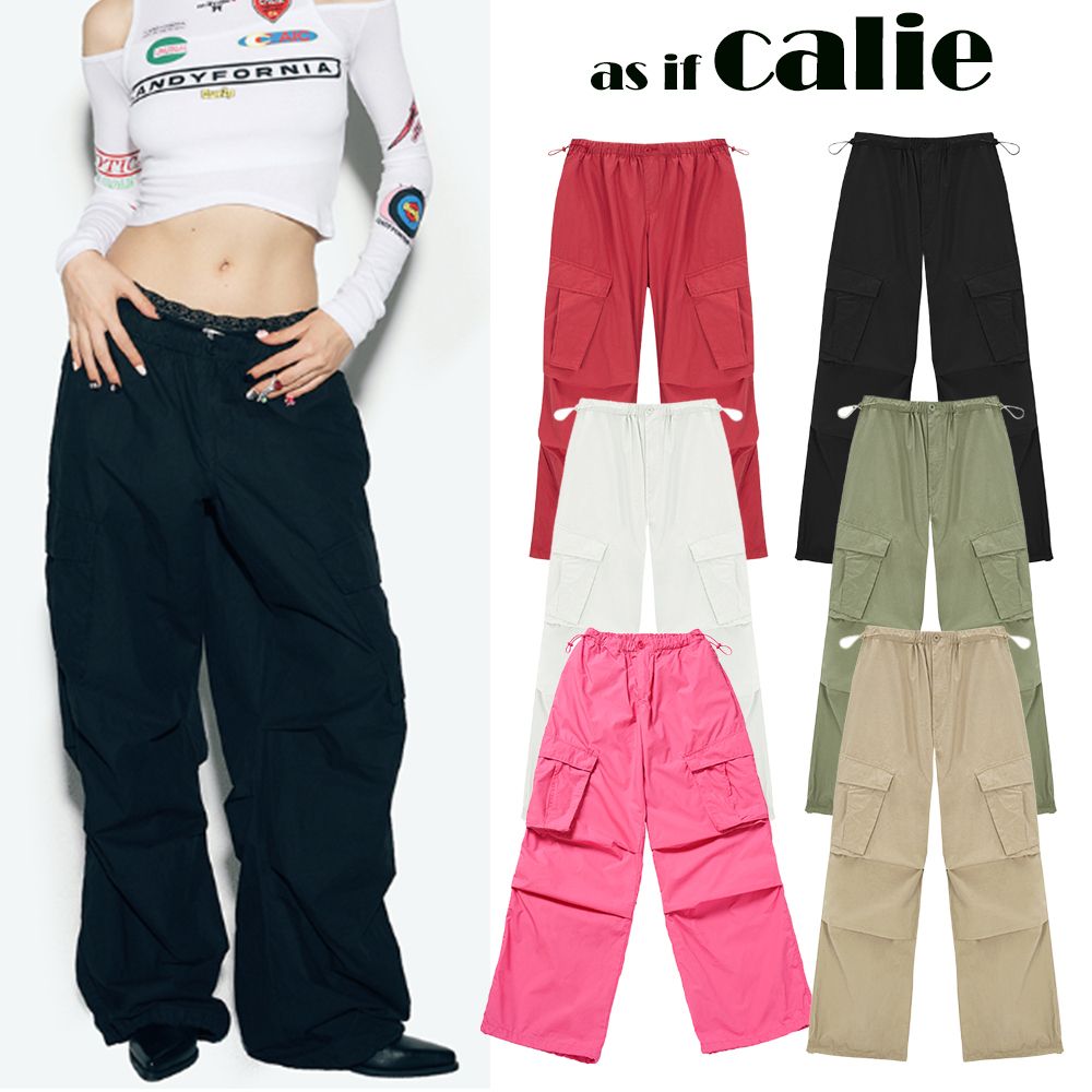 as if calie】Parachute Cargo Pants☆韓国 大人気☆パンツ (as