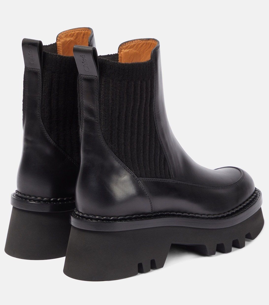 Chloe レザー アンクルブーツ 38 厚底 プラットフォーム