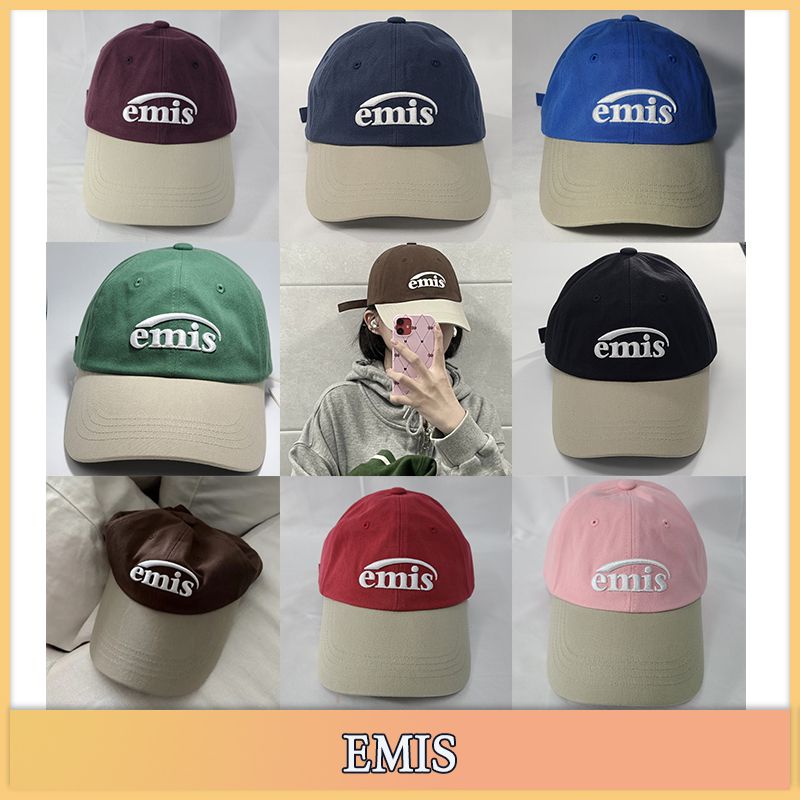 emis 刺繍ロゴ ベースボールキャップ クリーム - メルカリ