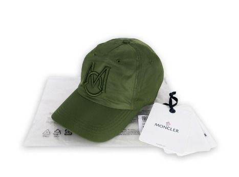 Moncler♢ ベースボールキャプ カーキ ロゴ入り (MONCLER