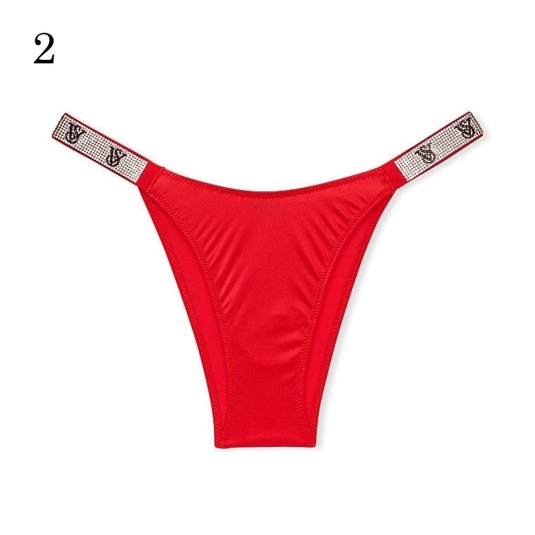☆Victoria's Secret☆キラキラ&ロゴ入り ブラジリアン ショーツ 国内発送☆VS☆キラキラ☆ロゴ入り♡ブラジリアンパンティ