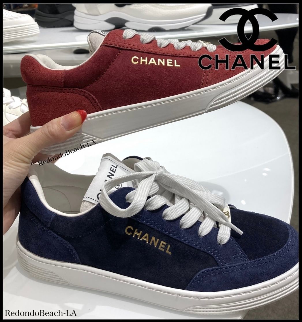 スエード好きにたまらない】CHANEL☆スニーカー☆CCロゴ付き